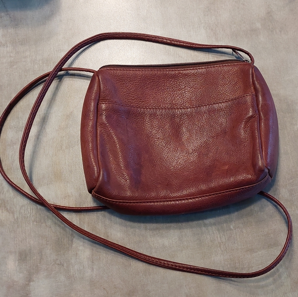 Brown, leather purse